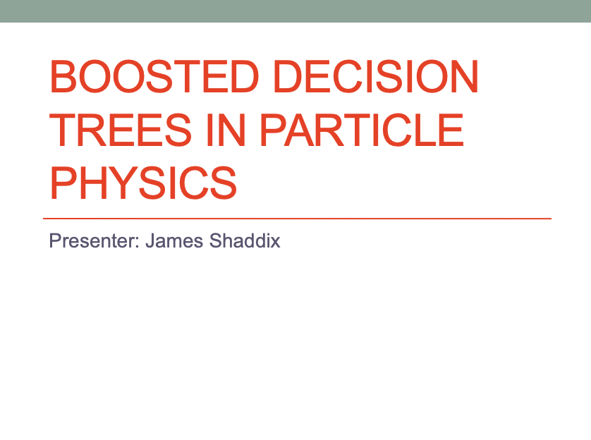 Boosted Decision Trees In Particle Physics